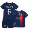 Officiële Voetbalshirt + Korte Broek Paris Saint-Germain Verratti 6 Thuis 2023-24 - Kids